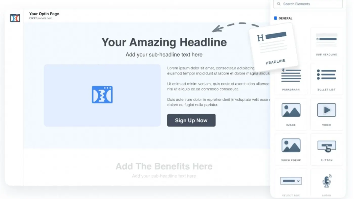 Clickfunnels landing page builder example