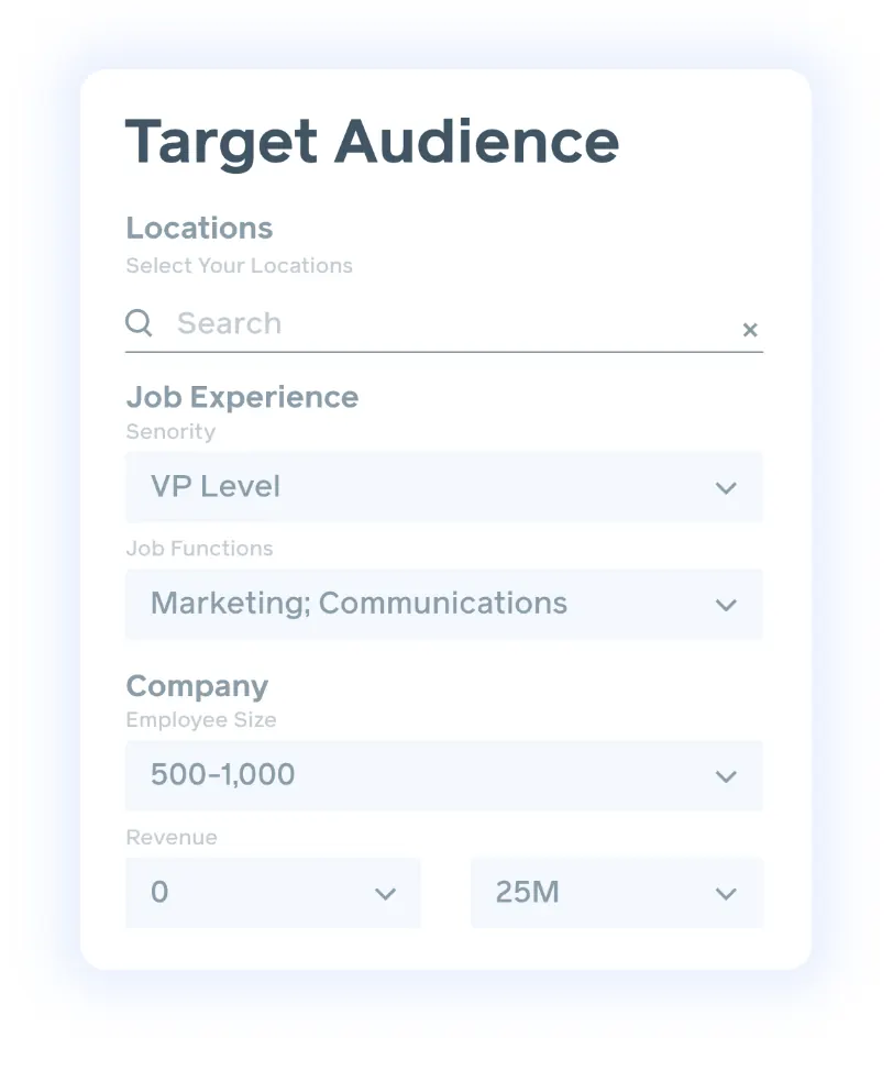 A screenshot of an interface from Banzai's Reach tool, which allows event planners to invite participants who align perfectly with their target audience to their events.