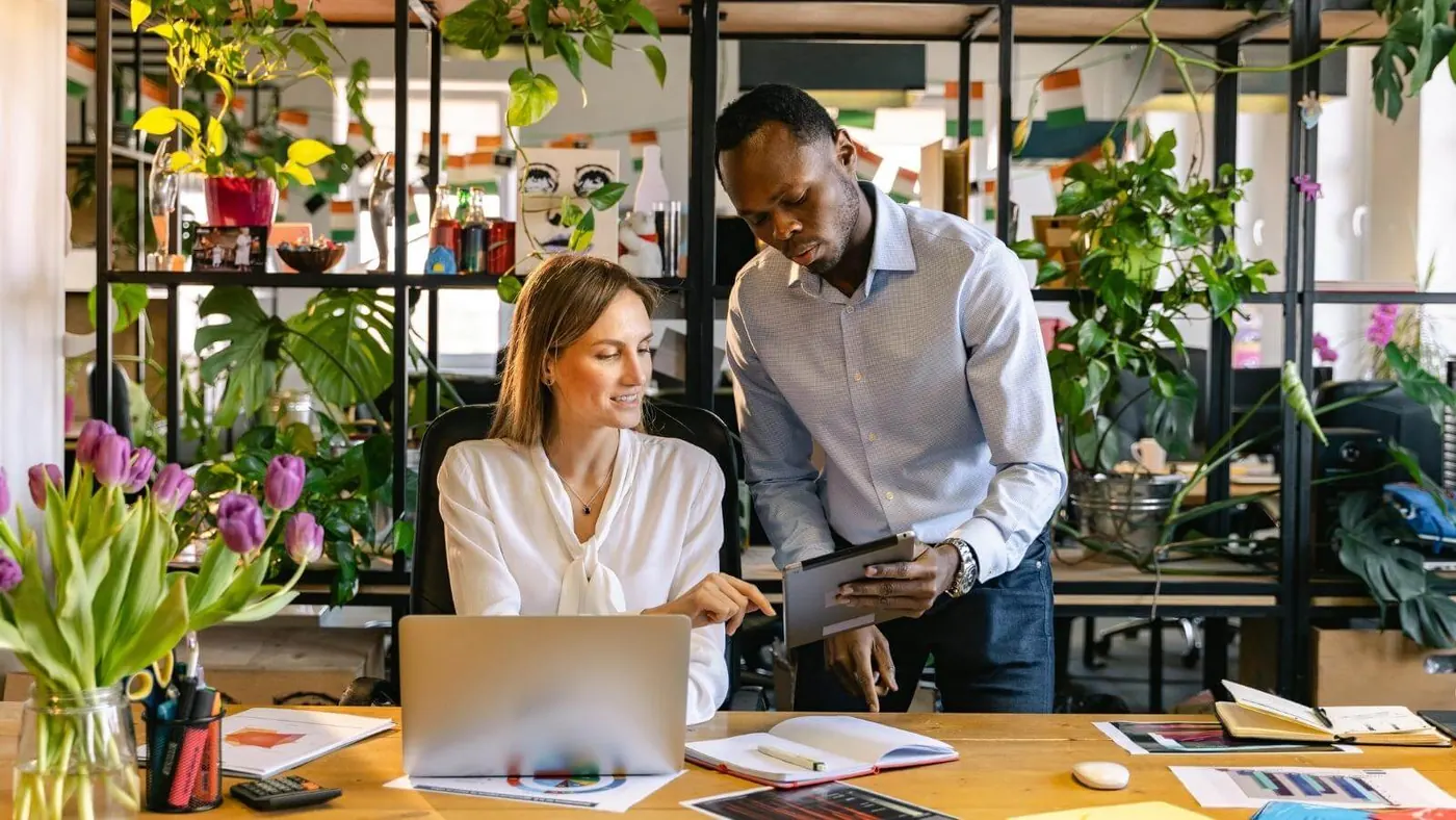 a-man-and-a-woman-working-in-the-office
